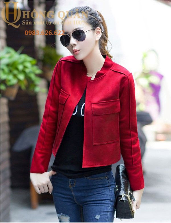 Những mẫu áo khoác da lộn trẻ trung năng động dành cho nữ.